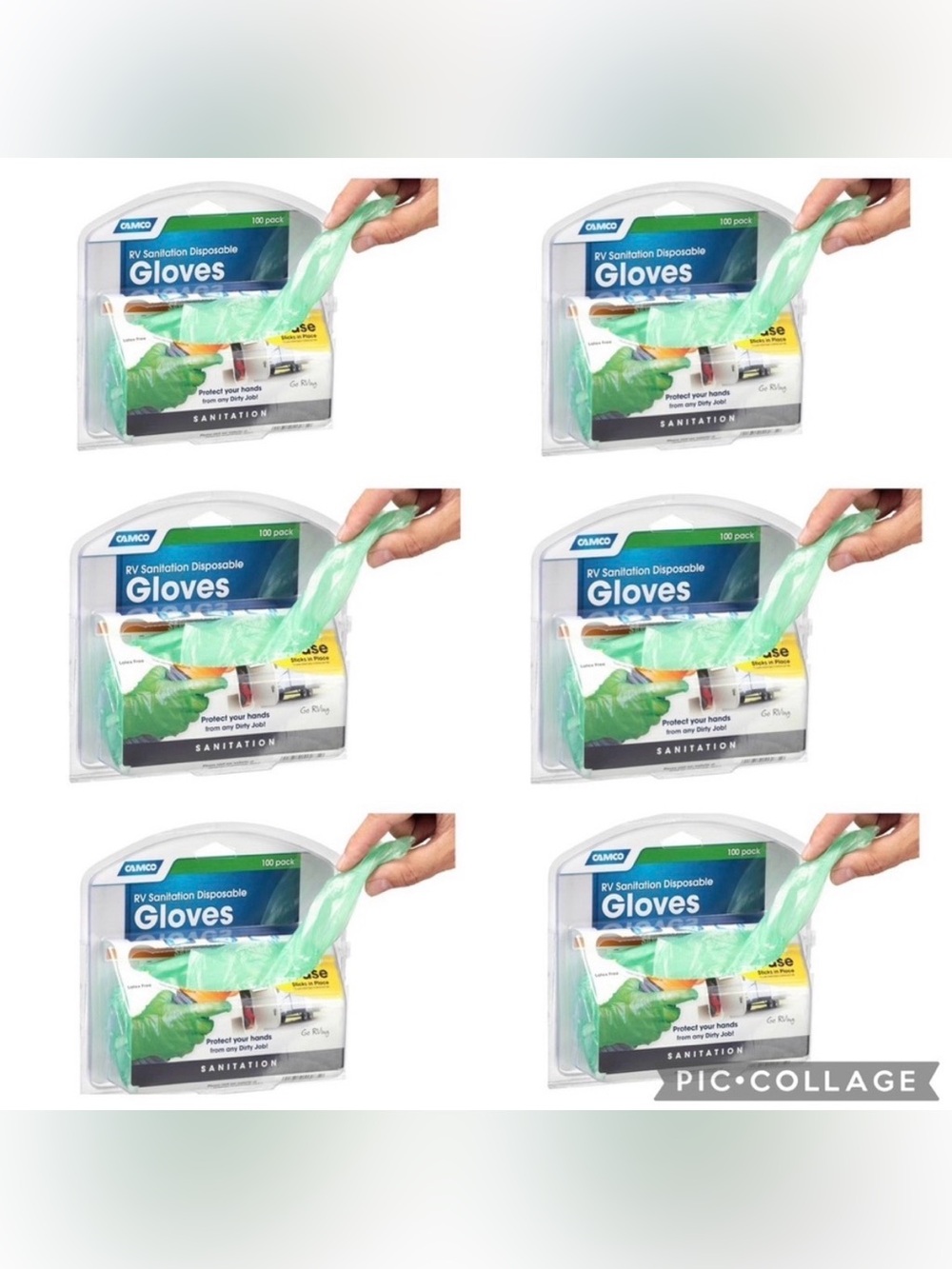 Disposable Sanitation Gloves - Light Green (6 Packs= 600 Gloves)
